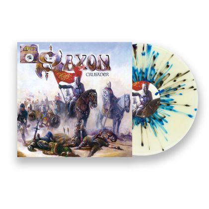 Saxon - Crusader (Limited Edition, White, Black & Blue Splatter) (Vinyl)