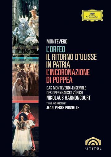 Monteverdi Ensemble der Oper Zurich, Nikolaus Harnoncourt - Monteverdi: L'Orfeo, Il Ritorno Dulisse In Patria, L'incoronazione Di Poppea (5 x DVD-Video)