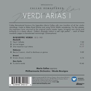 Maria Callas - Verdi Arias Vol.1 - Macbeth, Nabucco, Ernani, Don Carlo [ CD ]