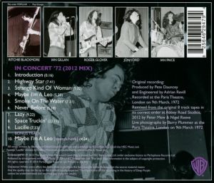 Deep Purple - In Concert '72 (2012 Remix) [ CD ]