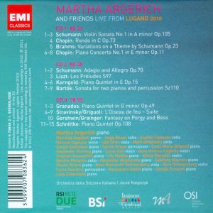 Martha Argerich - Martha Argerich and Friends Live from the Lugano Festival 2010 (3CD) [ CD ]