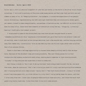 Brad Mehldau - Suite: April 2020 (Vinyl)