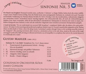 James Conlon, Gurzenich-Orchester Koln - Mahler: Adagietto - Symphony No.5 [ CD ]
