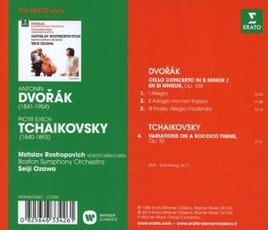 Mstislav Rostropovich, Boston Symphony Orchestra, Seiji Ozawa - Dvorak: Cello Concerto & Tchaikovsky: Rococo Variations [ CD ]