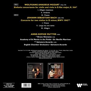Anne-Sophie Mutter - Mozart: Sinfonia Concertante & Bach: Concerto for 2 Violins (Vinyl)