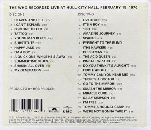 The Who - Live At Hull 1970 (2CD)