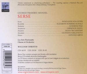 William Christie, Les Arts Florissants - Handel: Serse (4CD) [ CD ]