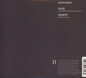 Steve Reich - Pulse / Quartet [ CD ]